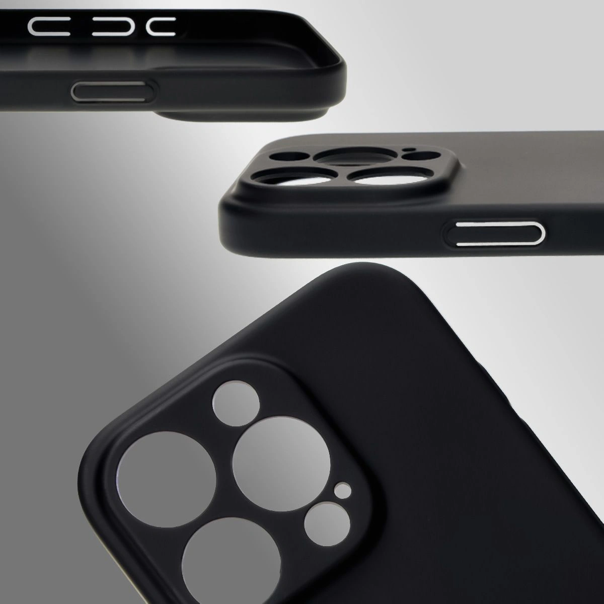 Dedicated cutouts and raised edges for the camera and screen in the Bizon Case Łupka for Apple iPhone 16 Pro