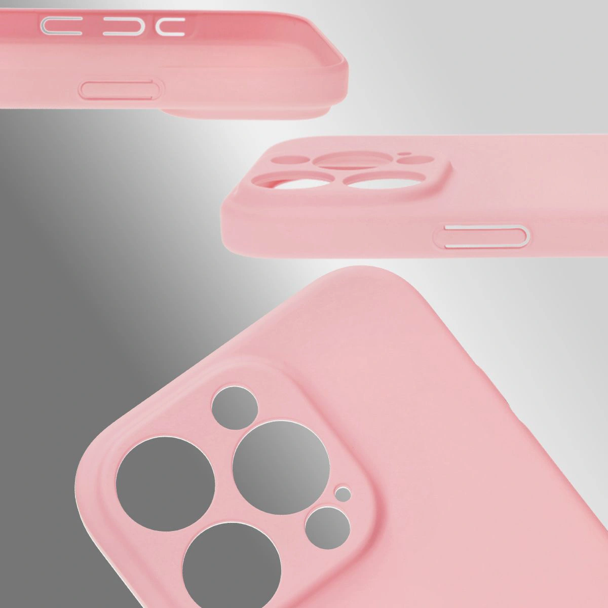 Coupaje dedicate și margini ridicate pentru cameră și ecran în etui-ul Bizon Case Łupka pentru Apple iPhone 16 Pro