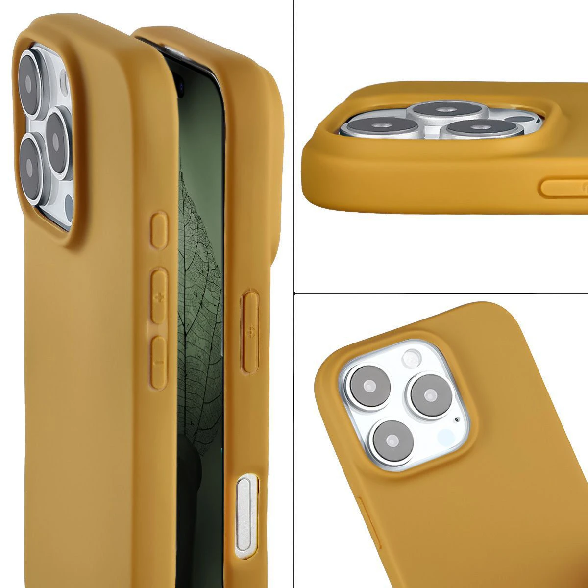 Margini ridicate și suprafață antiderapantă în etui Bizon Case ReLeaf pentru Apple iPhone 16 Pro