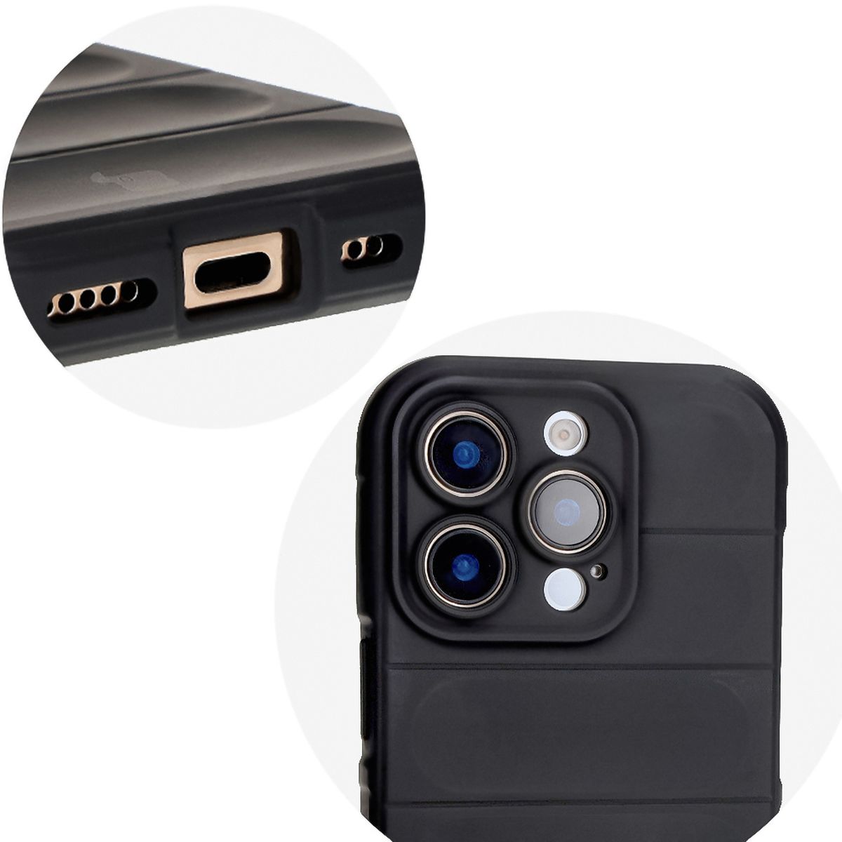 Präzise Ausschnitte und Kompatibilität mit kabellosem Laden im Etui Bizon Case Tur