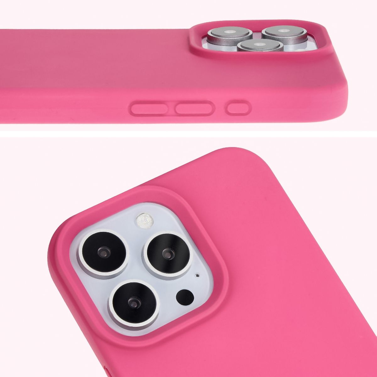 Prim-plan al decupajului pentru lentile în husa Bizon Soft Case