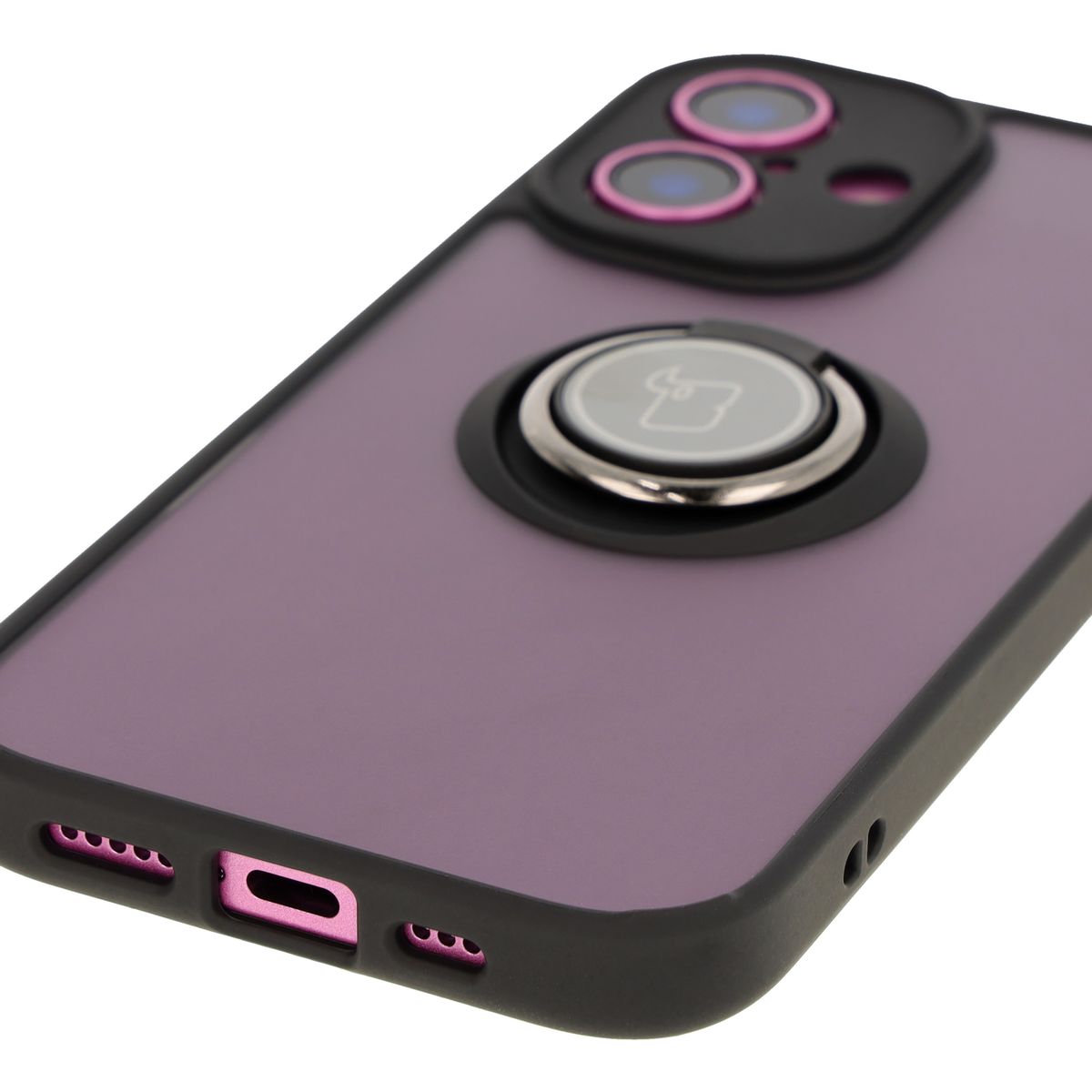 Decupaje precise, capacuri integrate și decupaj pentru lanyard în husă Bizon Case Hybrid Ring