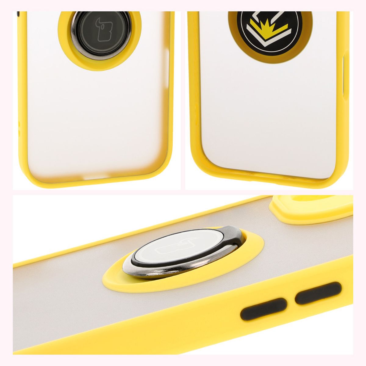 Proprietăți Bizon Case Hybrid Ring: ramă anti-derapantă și design mat