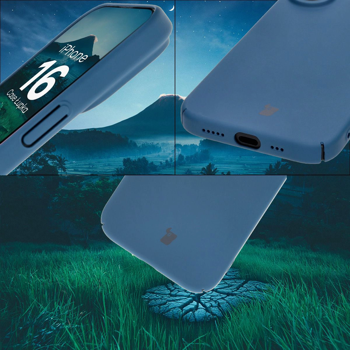 Integrated button covers, cutouts, and hard material of the Bizon Case Łupka