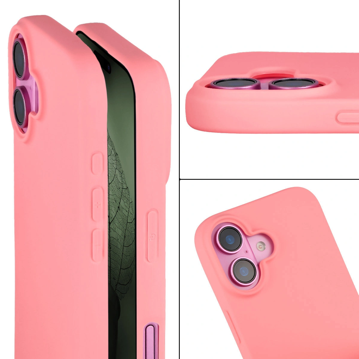 Raised edges and anti-slip coating in the Bison Case ReLeaf for Apple iPhone 16