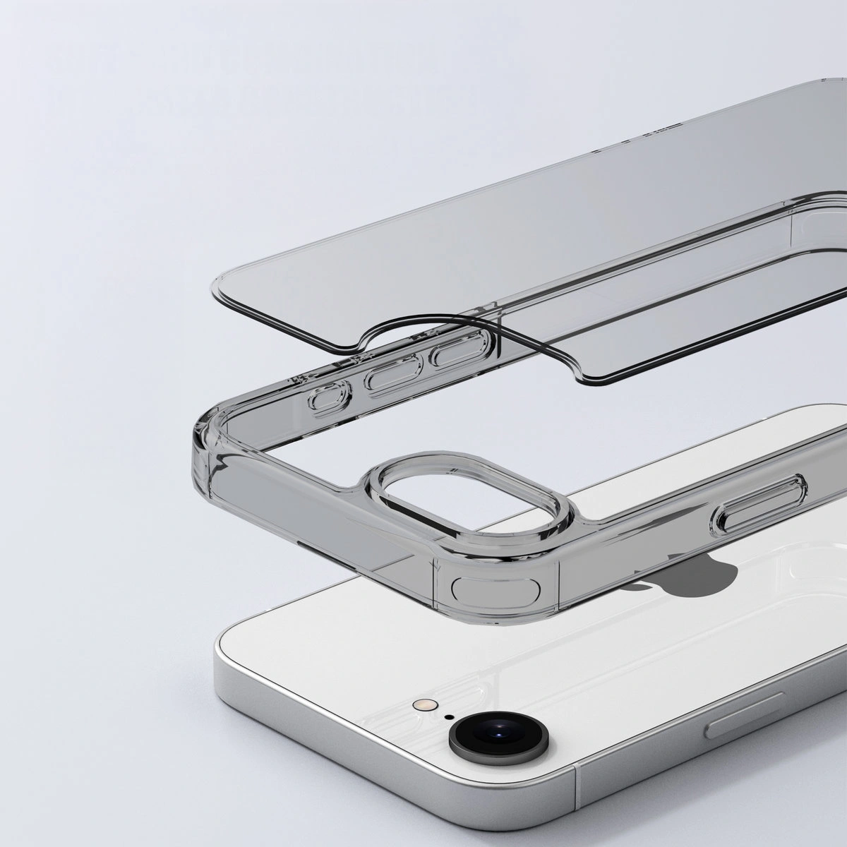 Construcția etui Bizon Case Halo: scuturi integrate și decupaje precise pentru Apple iPhone 16e