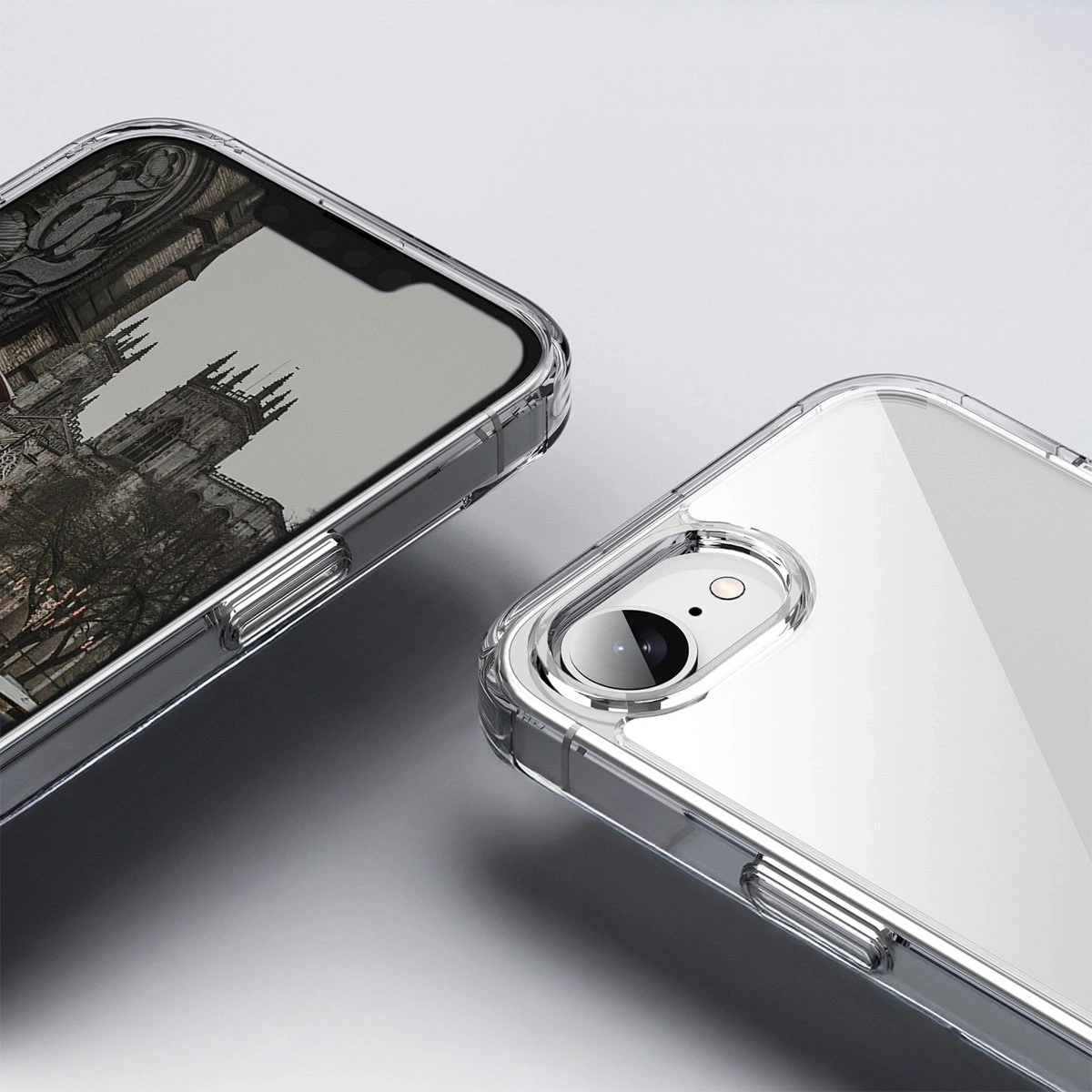 Colțuri întărite și margini ridicate pentru ecran în etui Bizon Case Halo pentru Apple iPhone 16e