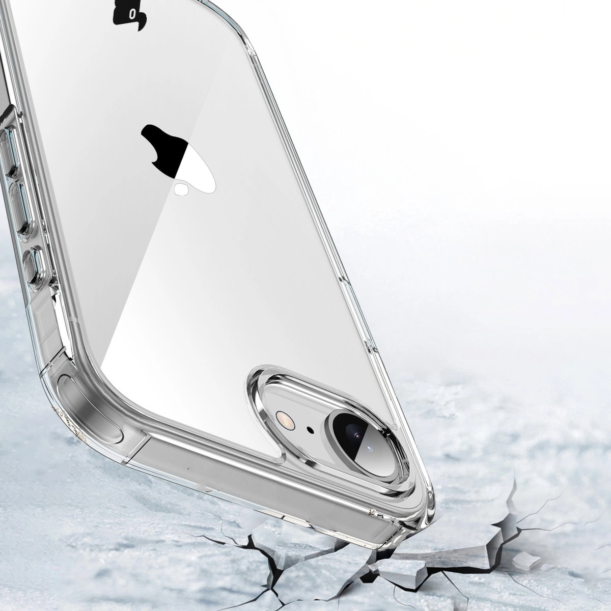 Cutout for the camera in the Bison Case Halo for Apple iPhone 16e