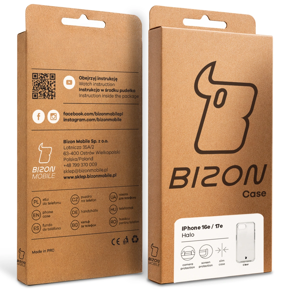 Kraft box for Bison Case with a dedicated label