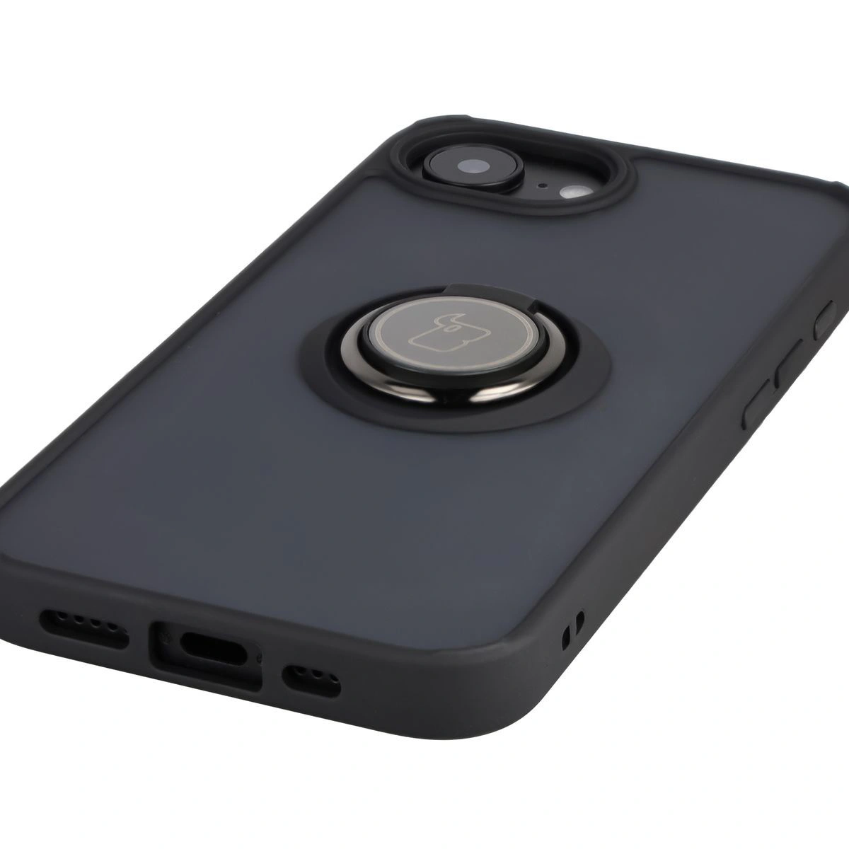 Precyzyjne wycięcia, zintegrowane osłony oraz wycięcie na smyczkę w etui Bizon Case Hybrid Ring do Apple iPhone 16e