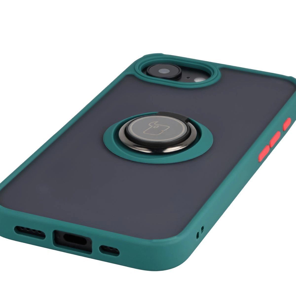Precyzyjne wycięcia, zintegrowane osłony oraz wycięcie na smyczkę w etui Bizon Case Hybrid Ring do Apple iPhone 16e