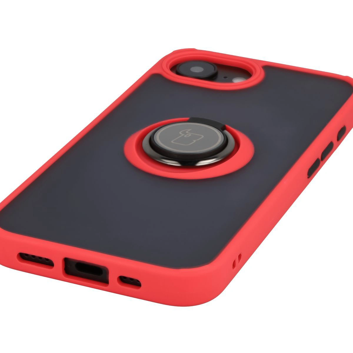 Precyzyjne wycięcia, zintegrowane osłony oraz wycięcie na smyczkę w etui Bizon Case Hybrid Ring do Apple iPhone 16e