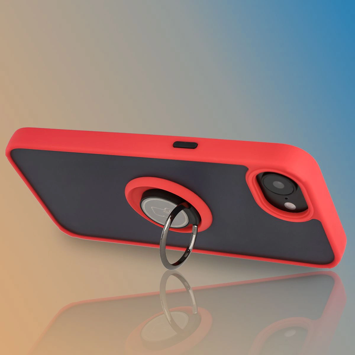 Uchwyt jako podstawka w etui Bizon Hybrid Ring do Apple iPhone 16e