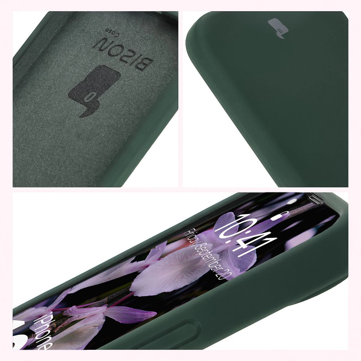 Bison Soft Case construction: integrated covers, raised edges, and microfiber padding for Apple iPhone 16e