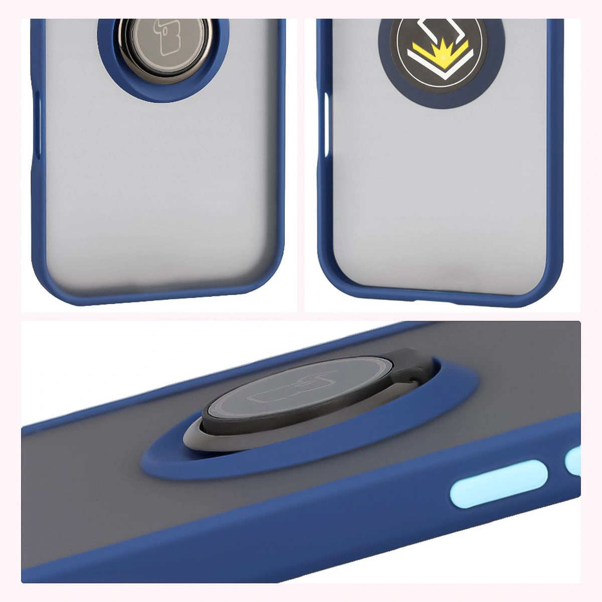 Features of Bizon Case Hybrid Ring for Apple iPhone 17 Air: non-slip frame and matte design