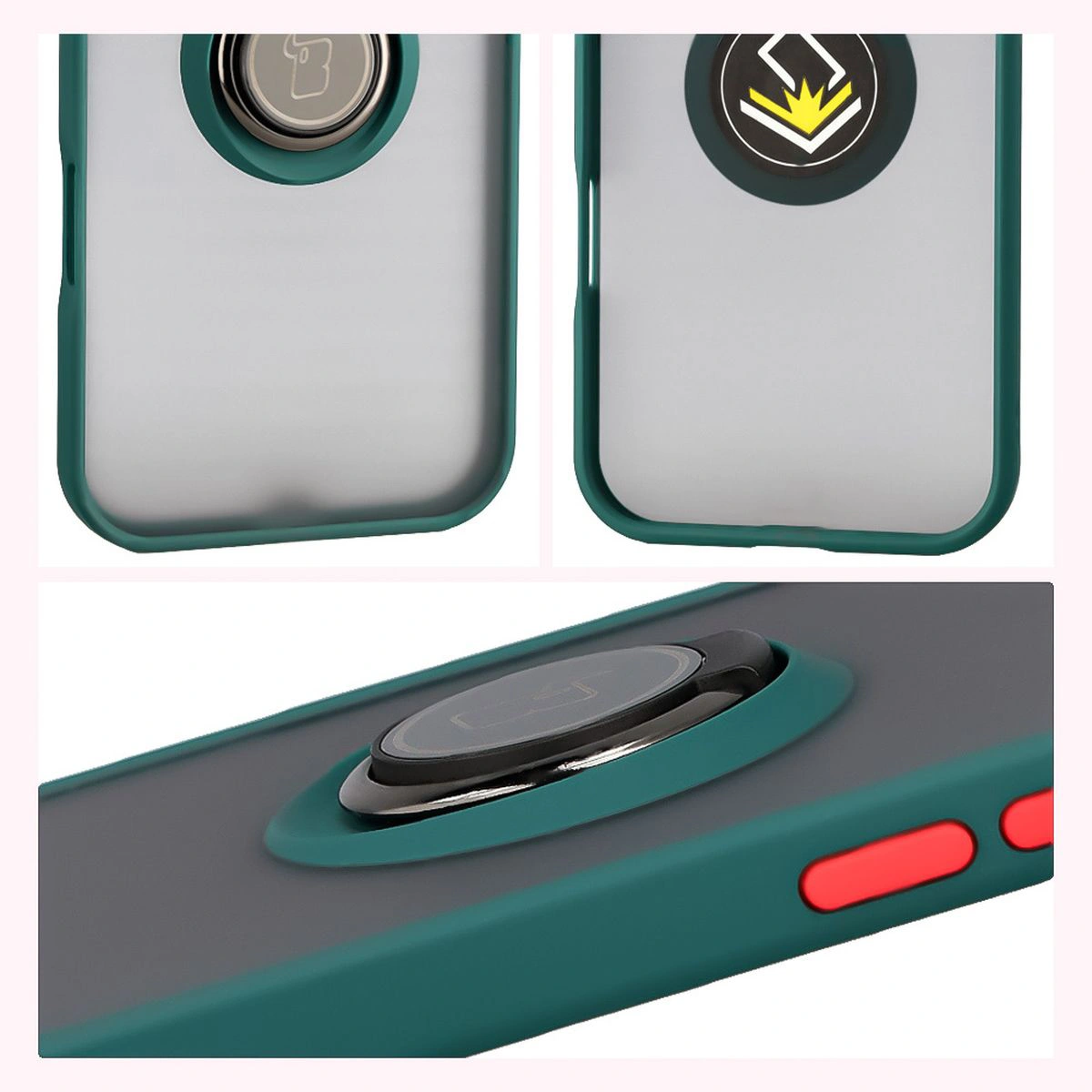 Caracteristici Bizon Case Hybrid Ring pentru Apple iPhone 17 Air: ramă antiderapantă și design mat