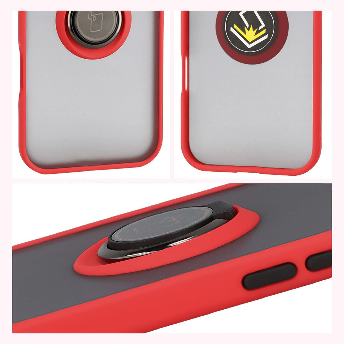 Features of the Bizon Case Hybrid Ring for Apple iPhone 17 Air: non-slip frame and matte design