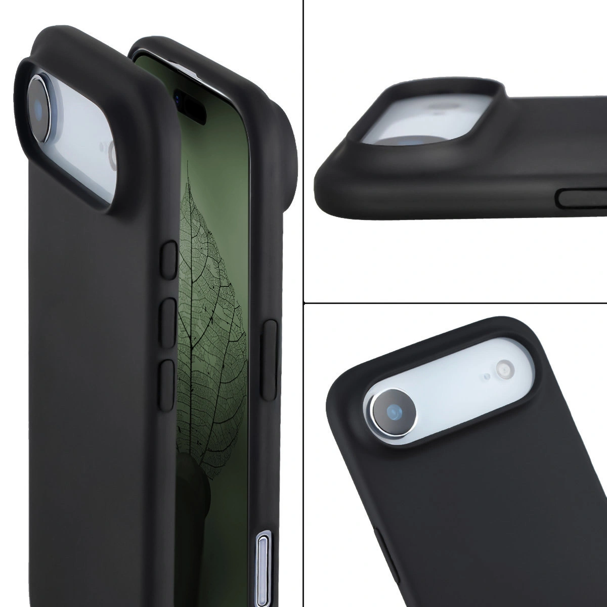 Margini ridicate și suprafață antiderapantă în etui-ul Bizon Case ReLeaf pentru Apple iPhone Air