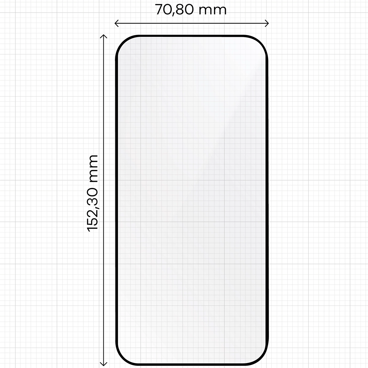 Wymiary szkła na miarce dla Apple iPhone 17 Air