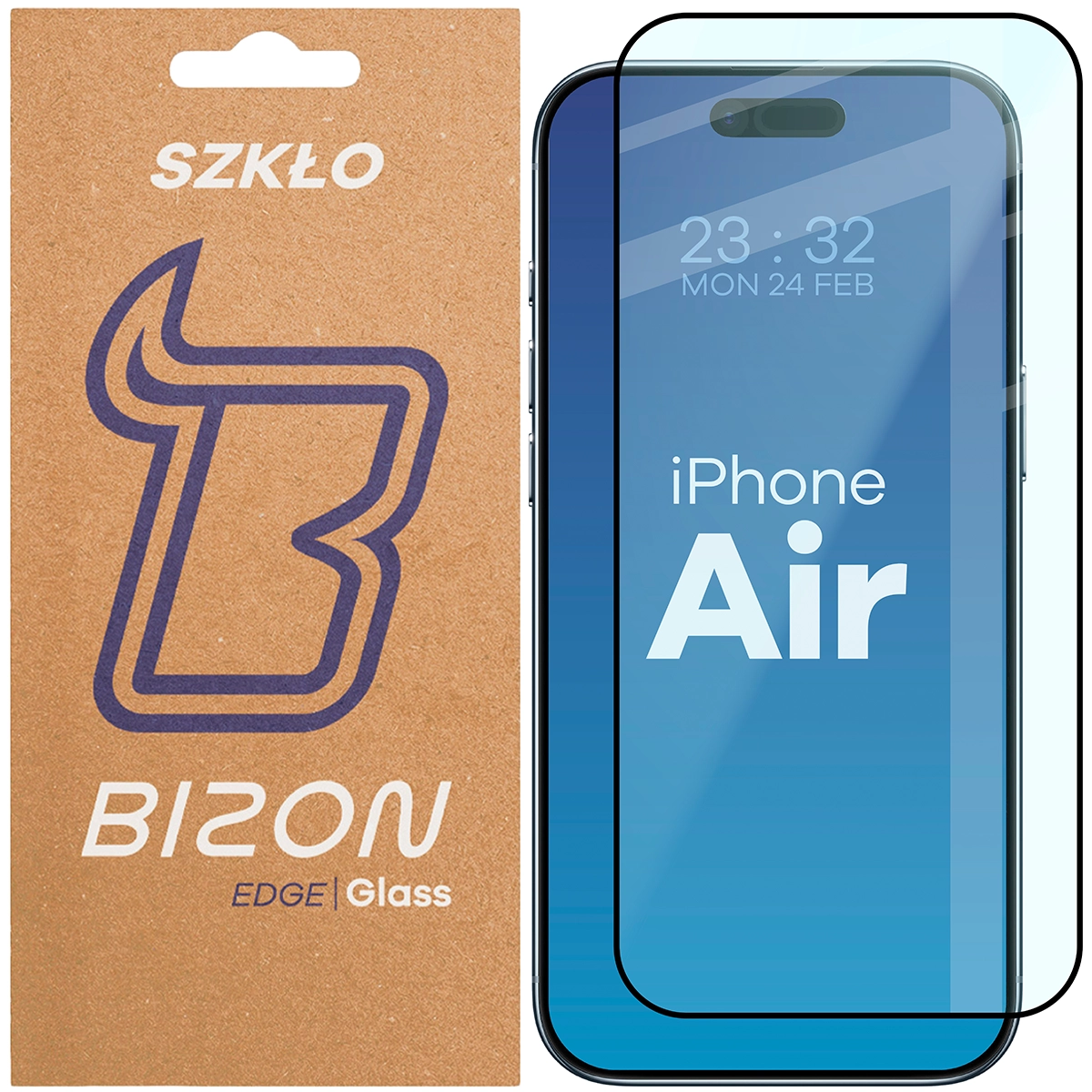 Szkło hartowane na cały ekran Bizon Glass Edge 2 dla iPhone Air
