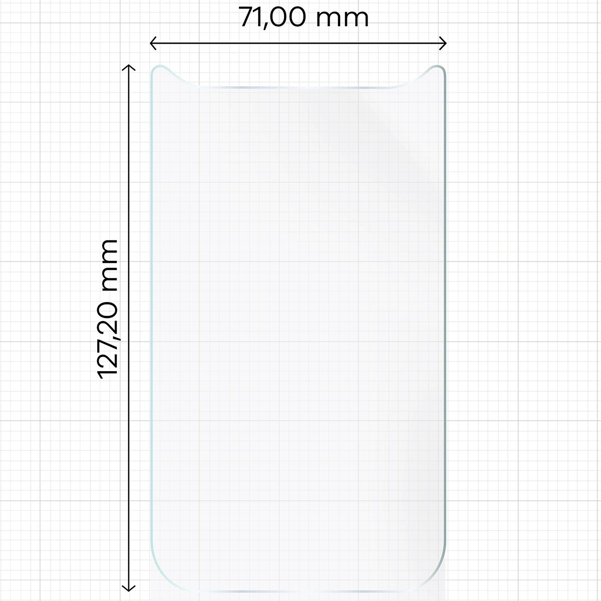 Wymiary dla folii hydrożelowej na tył telefonu Bizon Glass Hydrogel Back do Apple iPhone Air
