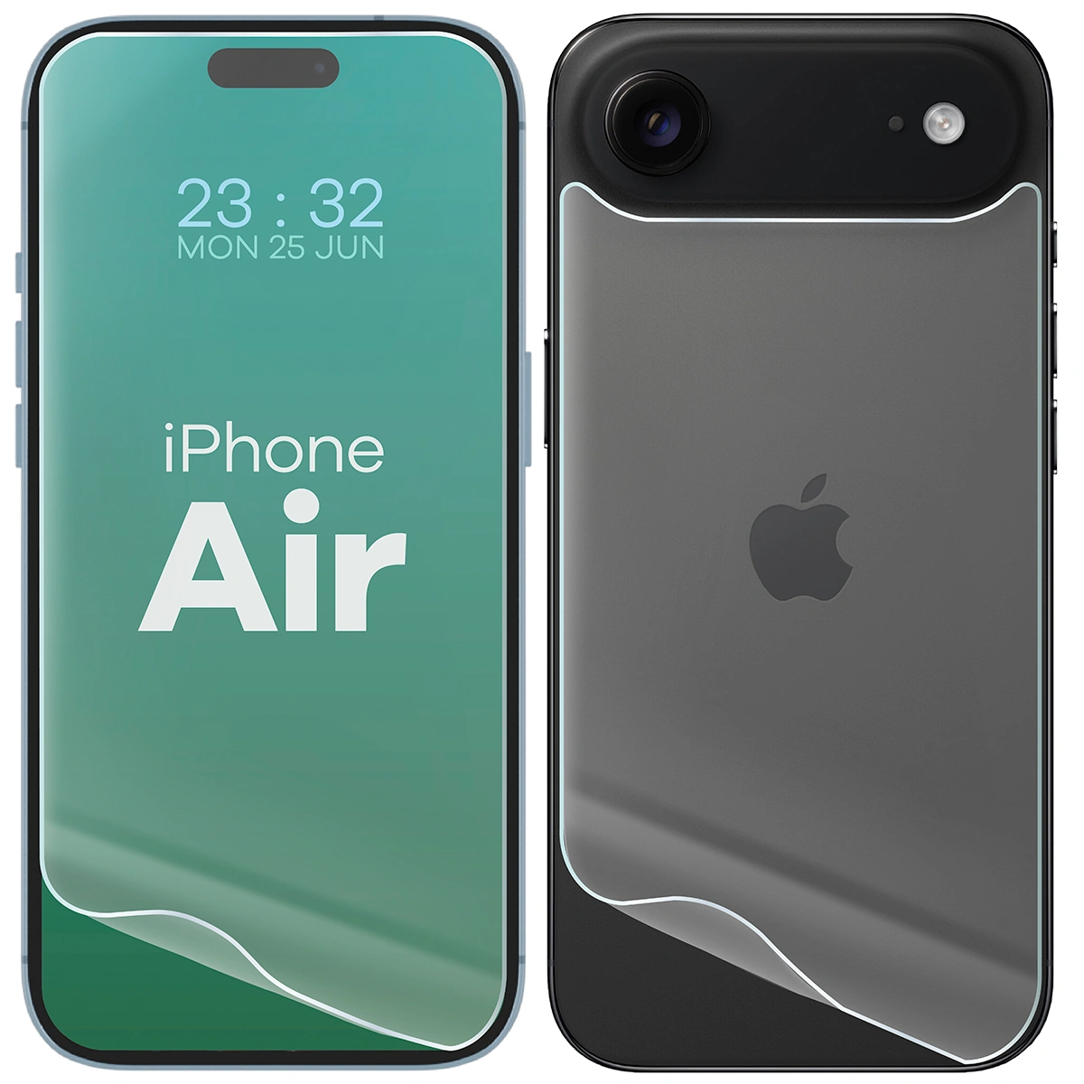 Przezroczystość zestawu folii hydrożelowych na telefon Bizon Glass Hydrogel Pack do Apple iPhone Air