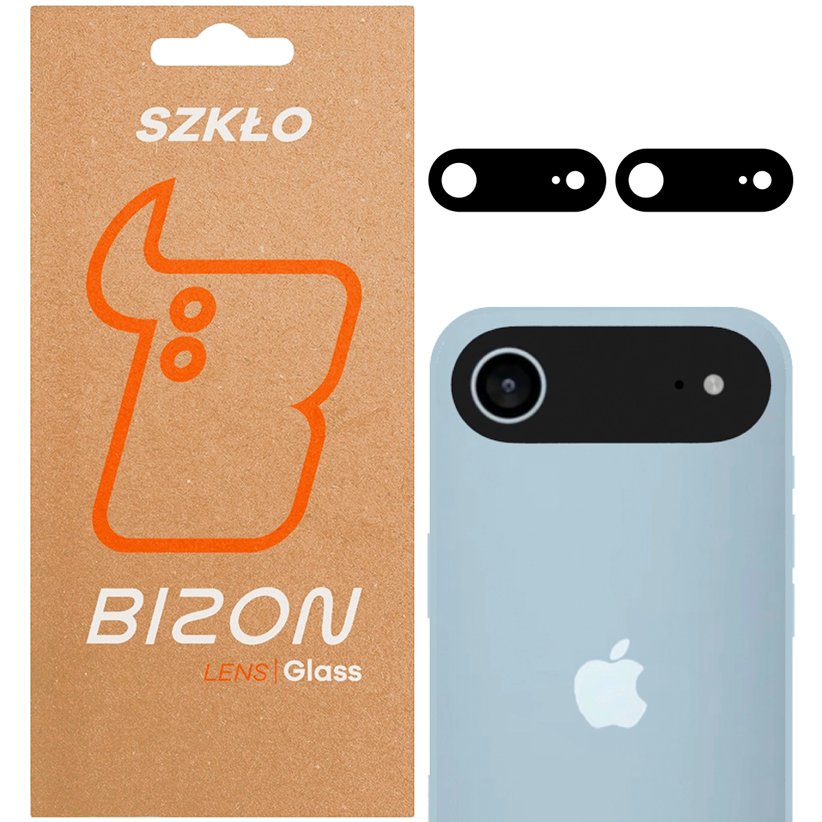 Box and 2 pieces of Bizon Glass Lens for Apple iPhone 17 Air