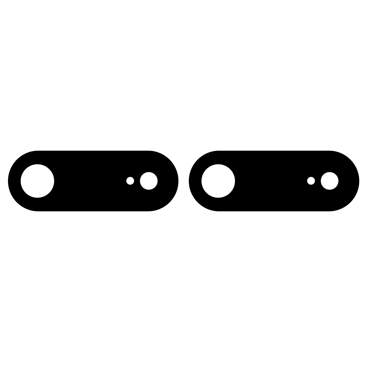 Bizon Glass Lens for Apple iPhone 17 Air placed over the camera island