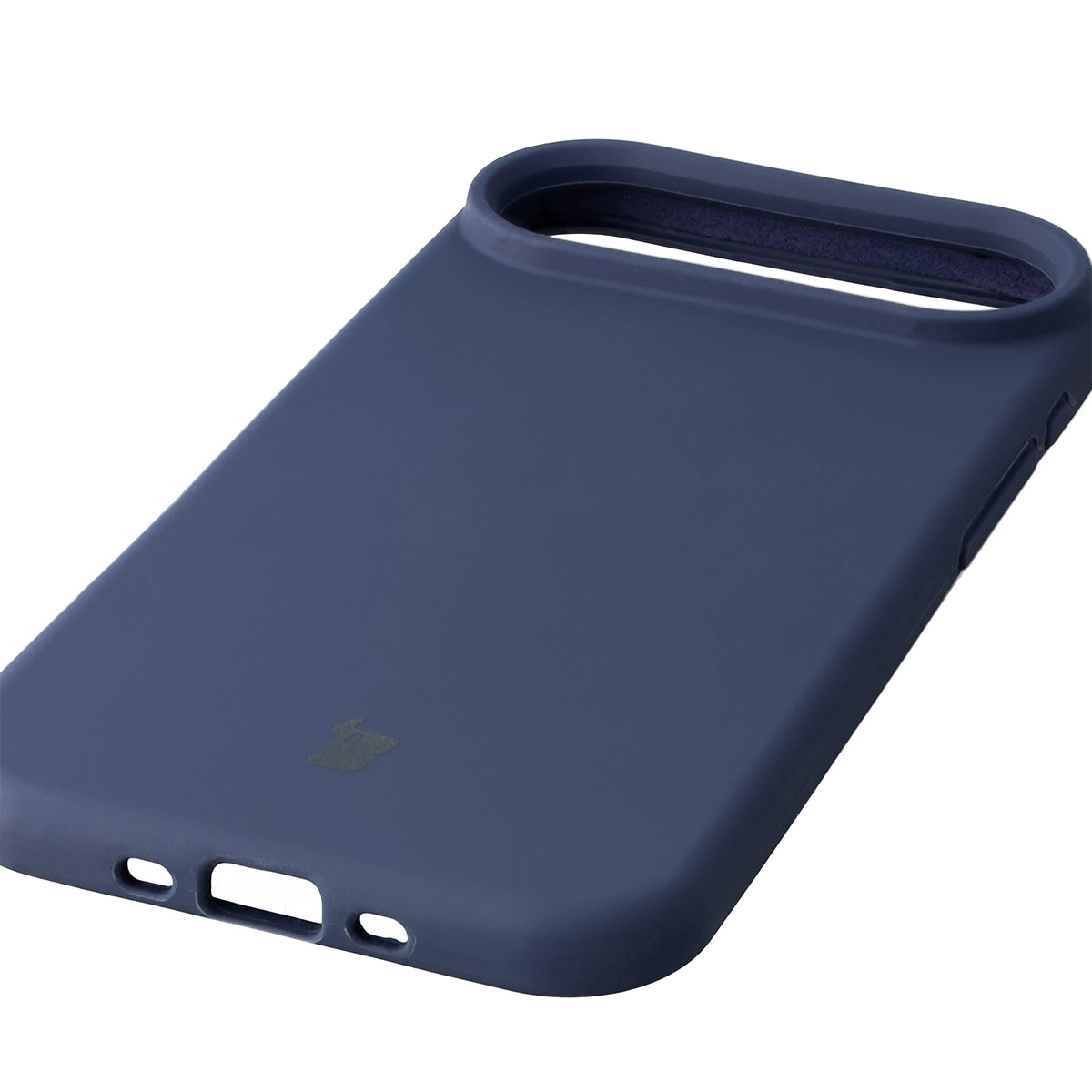 Close-up of precise cutouts and wireless charging capability in the Bison Soft Case for Apple iPhone 17 Air