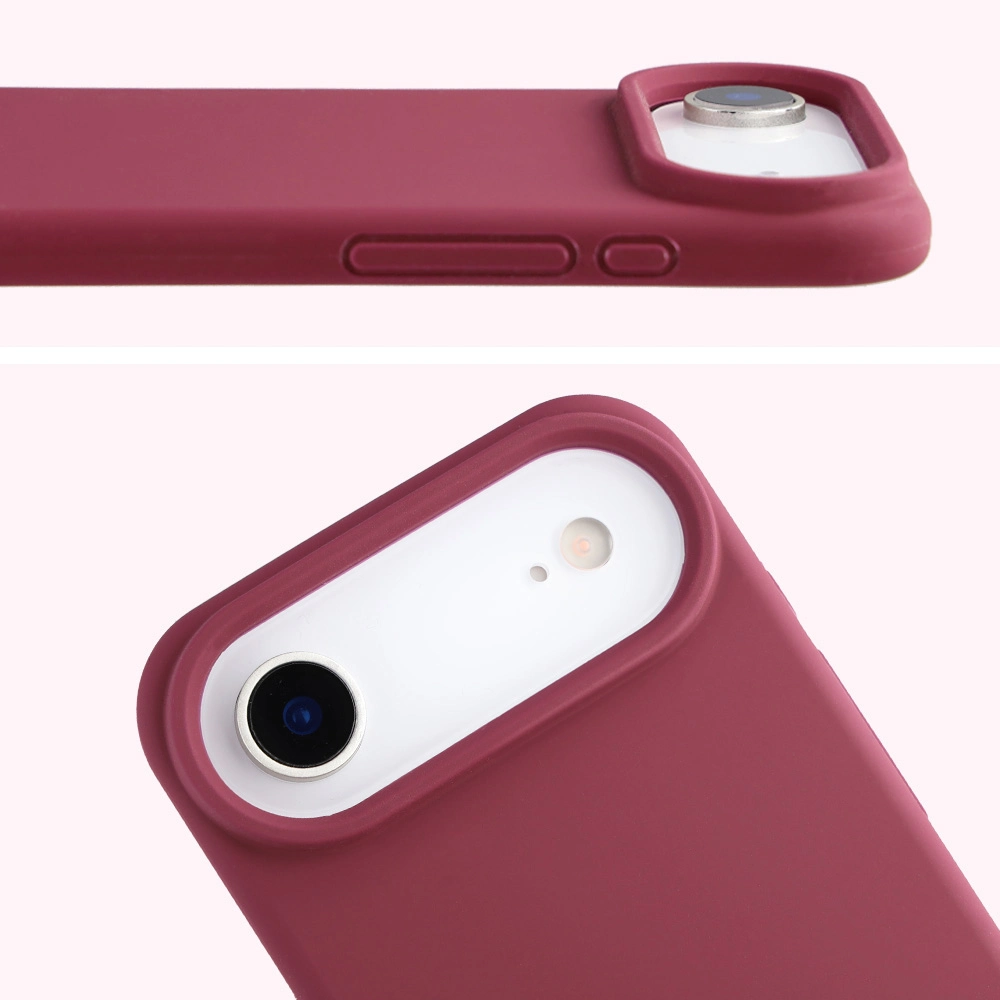 Zbliżenie na wycięcie na obiektywy w etui Bizon Soft Case do Apple iPhone 17 Air