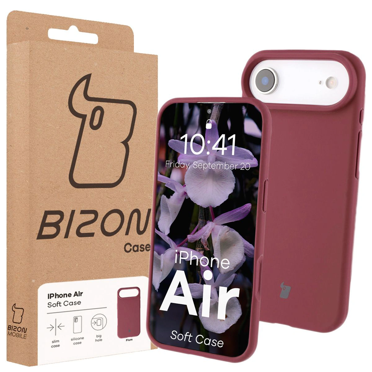 Front of Bison Case box with dedicated label for Apple iPhone 17 Air