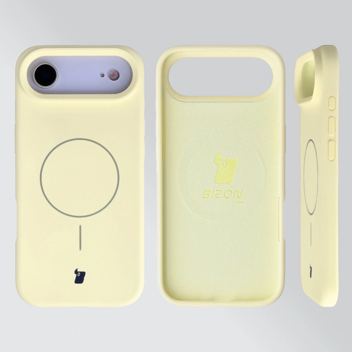 Konstrukcja etui Bizon Soft Case Magnetic: silikon, mikrofibra i zintegrowane osłony do Apple iPhone Air