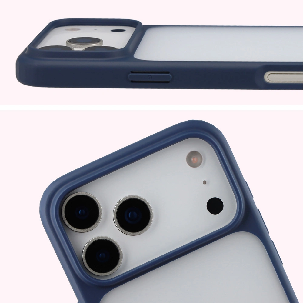 Decupaj complet și margini ridicate pentru cameră în etui Bizon Case Angelo pentru Apple iPhone 17 Pro Max