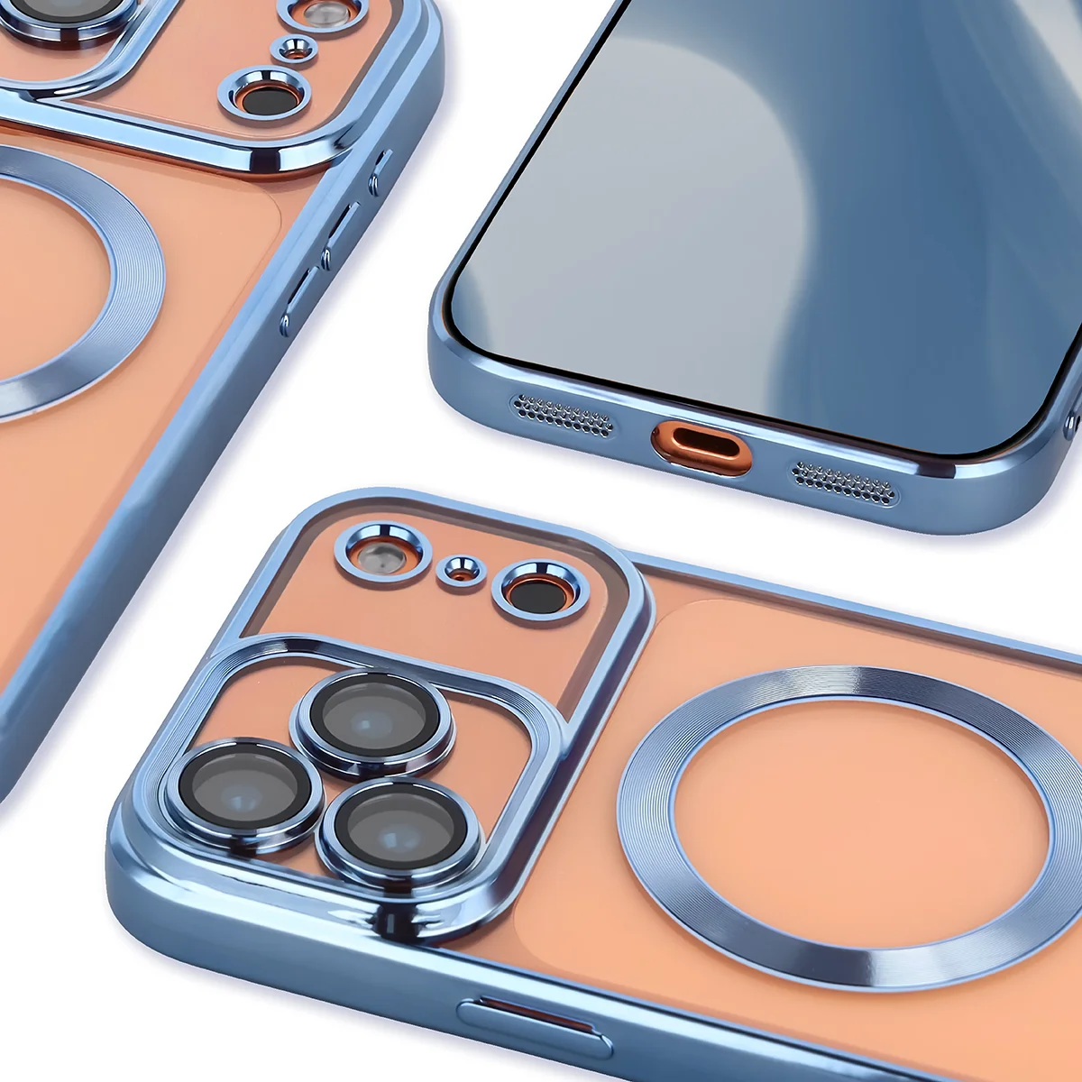 Zbliżenie na wbudowaną ochronę aparatu w Bizon Case GuardO do Apple iPhone 17 Pro Max