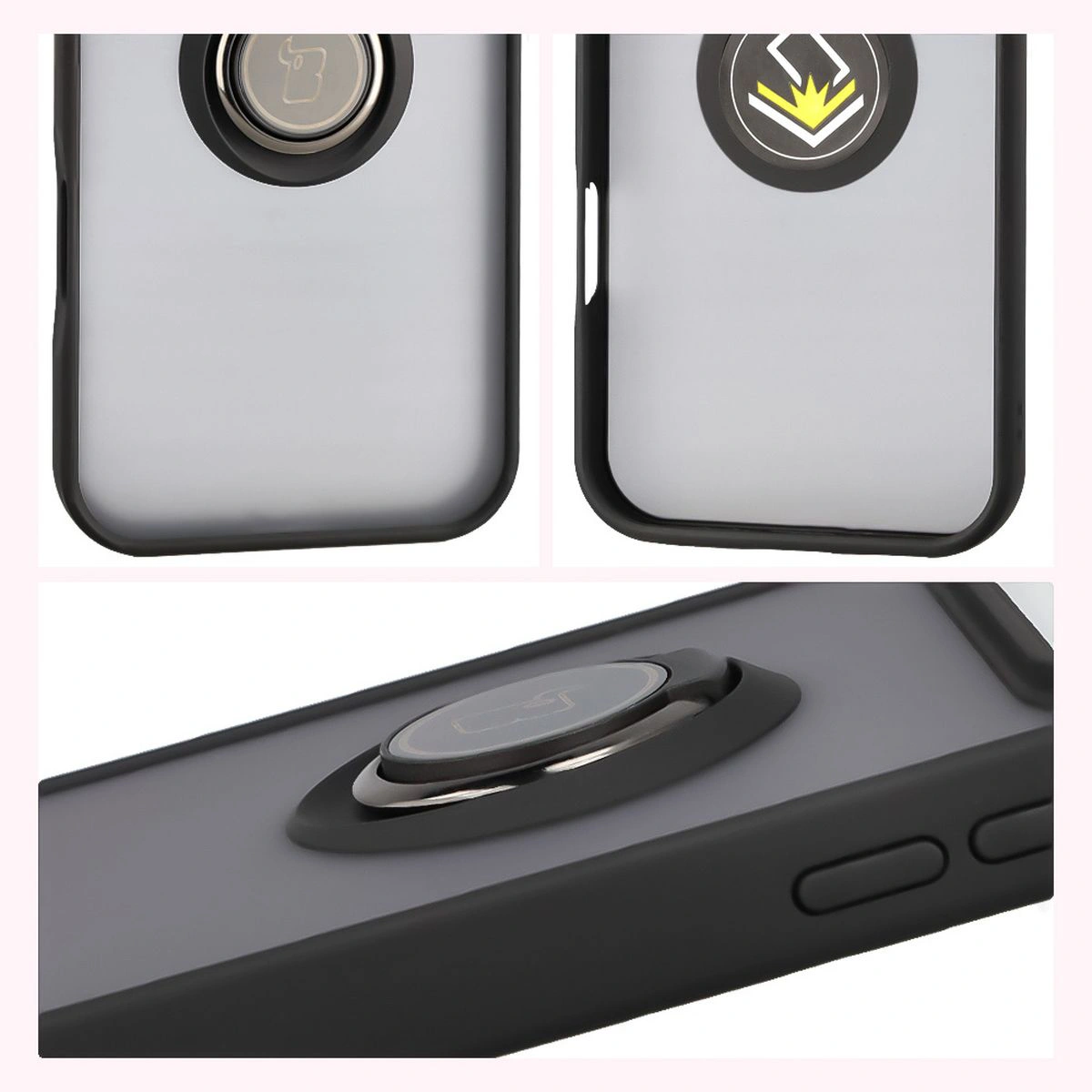 Właściwości Bizon Case Hybrid Ring do Apple iPhone 17 Pro Max: antypoślizgowa ramka i matowy design