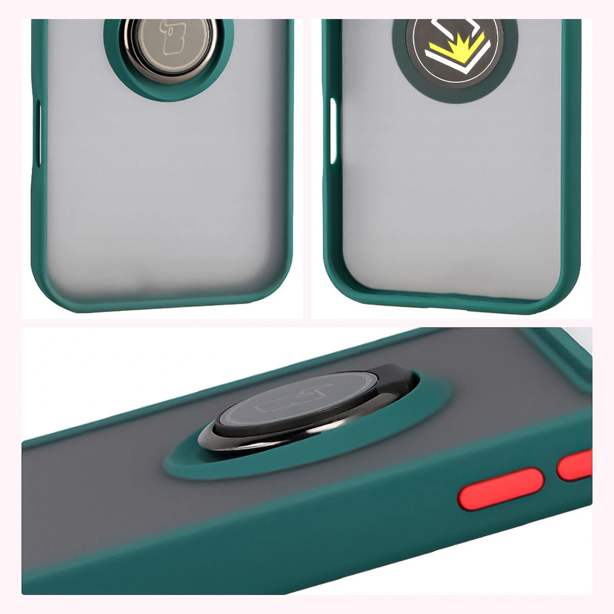 Właściwości Bizon Case Hybrid Ring do Apple iPhone 17 Pro Max: antypoślizgowa ramka i matowy design