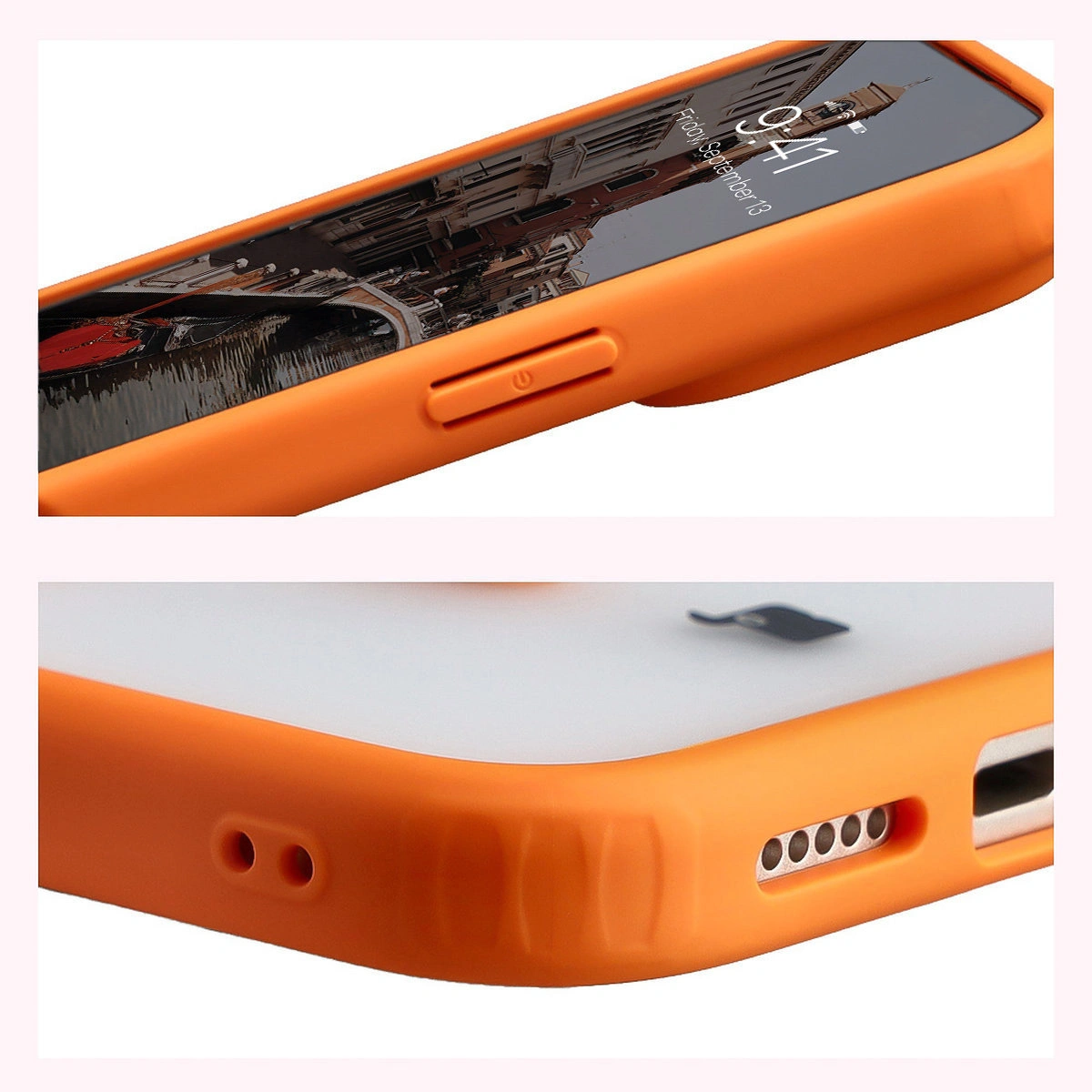 Wzmocnione narożniki i podwyższone ranty ekranu w etui Bizon Case MatteO do Apple iPhone 17 Pro Max