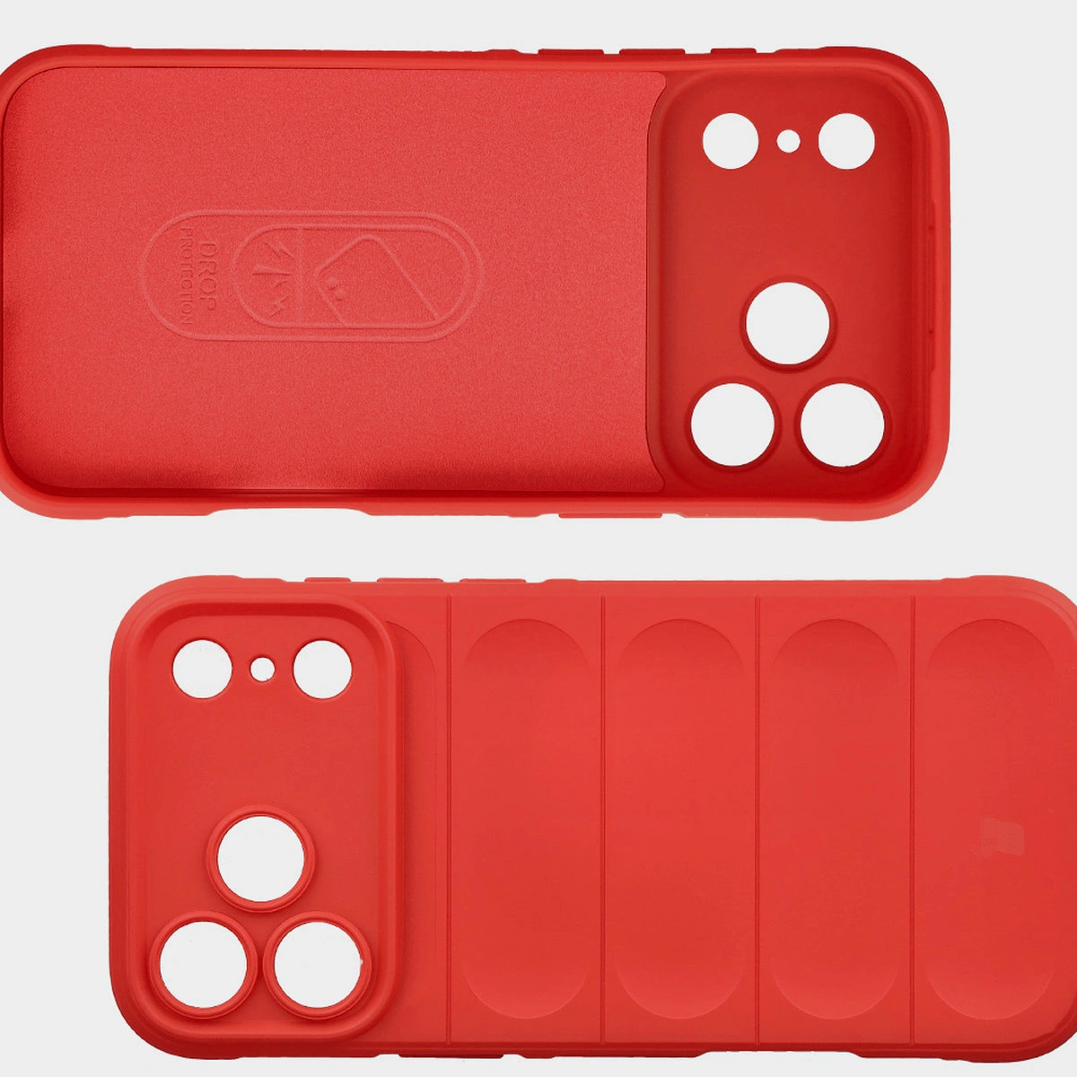 Wyściółka z mikrofibry, wyżłobienia na pleckach i wzmocnione narożniki w etui Bizon Case Tur do Apple iPhone 17 Pro Max