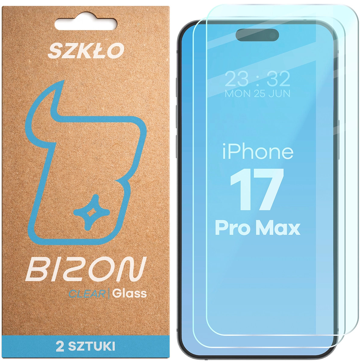 Szkło hartowane Bizon Glass Clear Duo do Apple iPhone 17 Pro Max