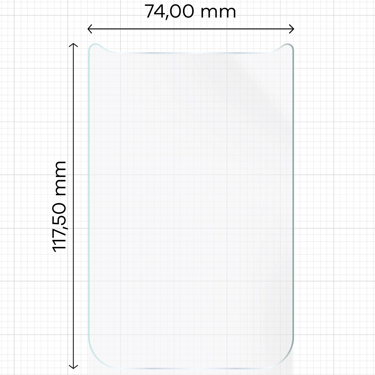 Wymiary dla folii hydrożelowej na tył telefonu Bizon Glass Hydrogel Back do Apple iPhone 17 Pro Max
