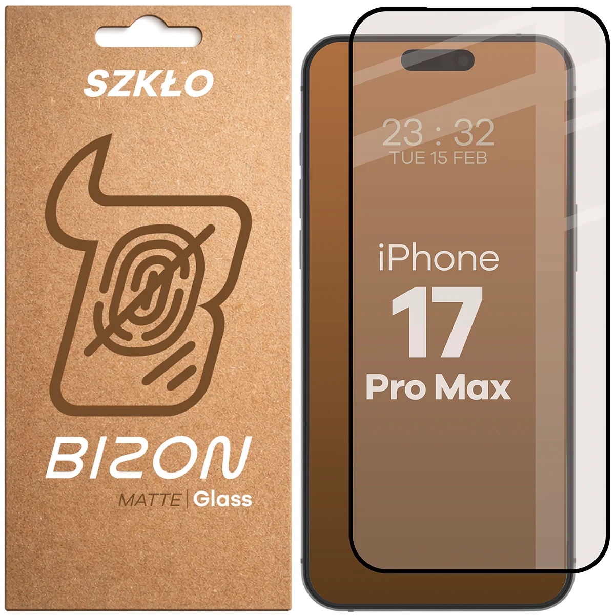 Szkło matowe na ekran Bizon Glass Matte do Apple iPhone 17 Pro Max, 1 sztuka