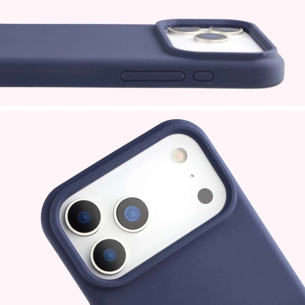 Zbliżenie na wycięcie na obiektywy w etui Bizon Soft Case do Apple iPhone 17 Pro Max