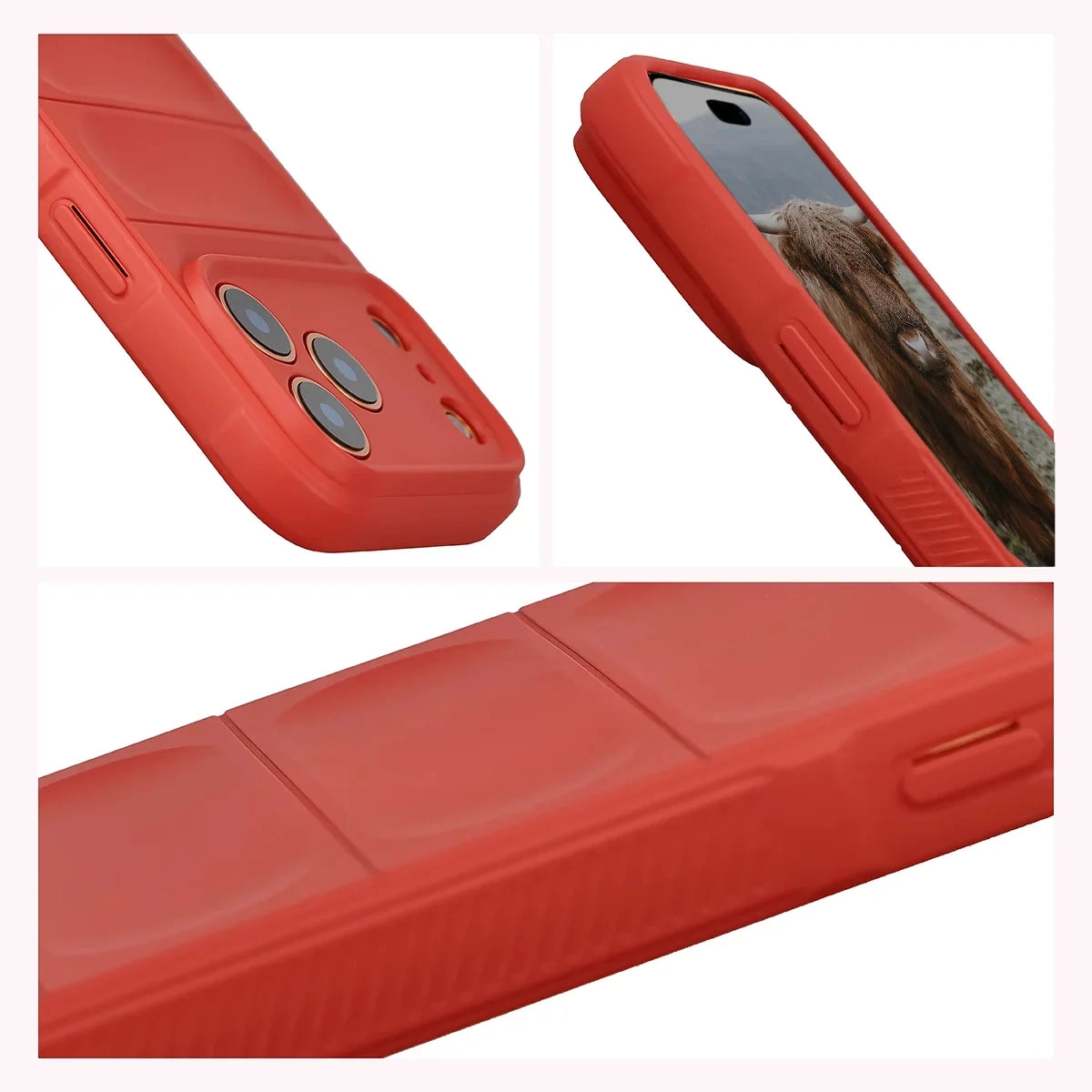 Podwyższone krawędzie i antypoślizgowa powierzchnia w etui Bizon Case Tur do Apple iPhone 17 Pro Max