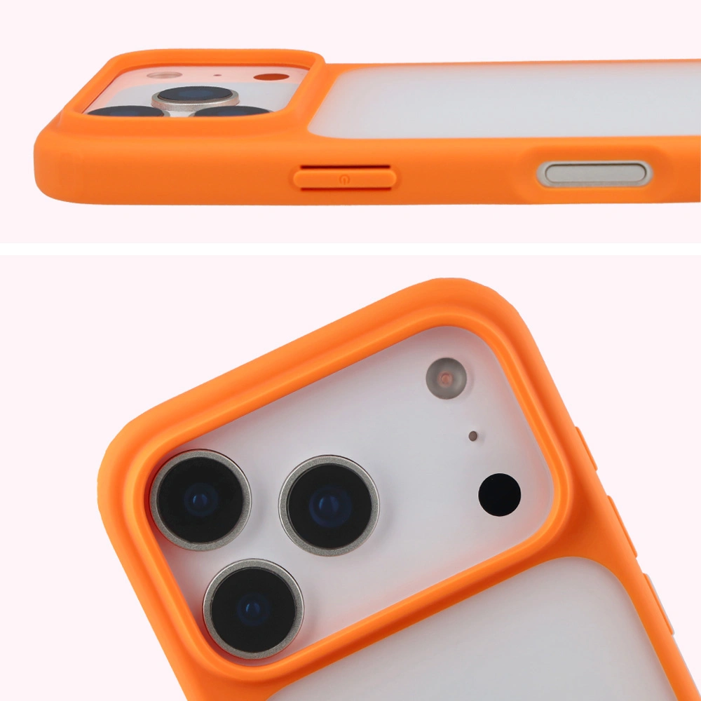 Decupaj complet și margini ridicate pentru cameră în etui Bizon Case Angelo pentru Apple iPhone 17 Pro