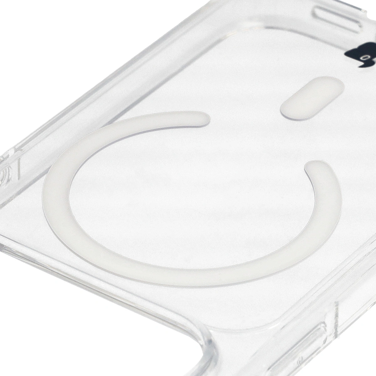 Magnetic ring in the Bizon Case CrystalO for Apple iPhone 17 Pro