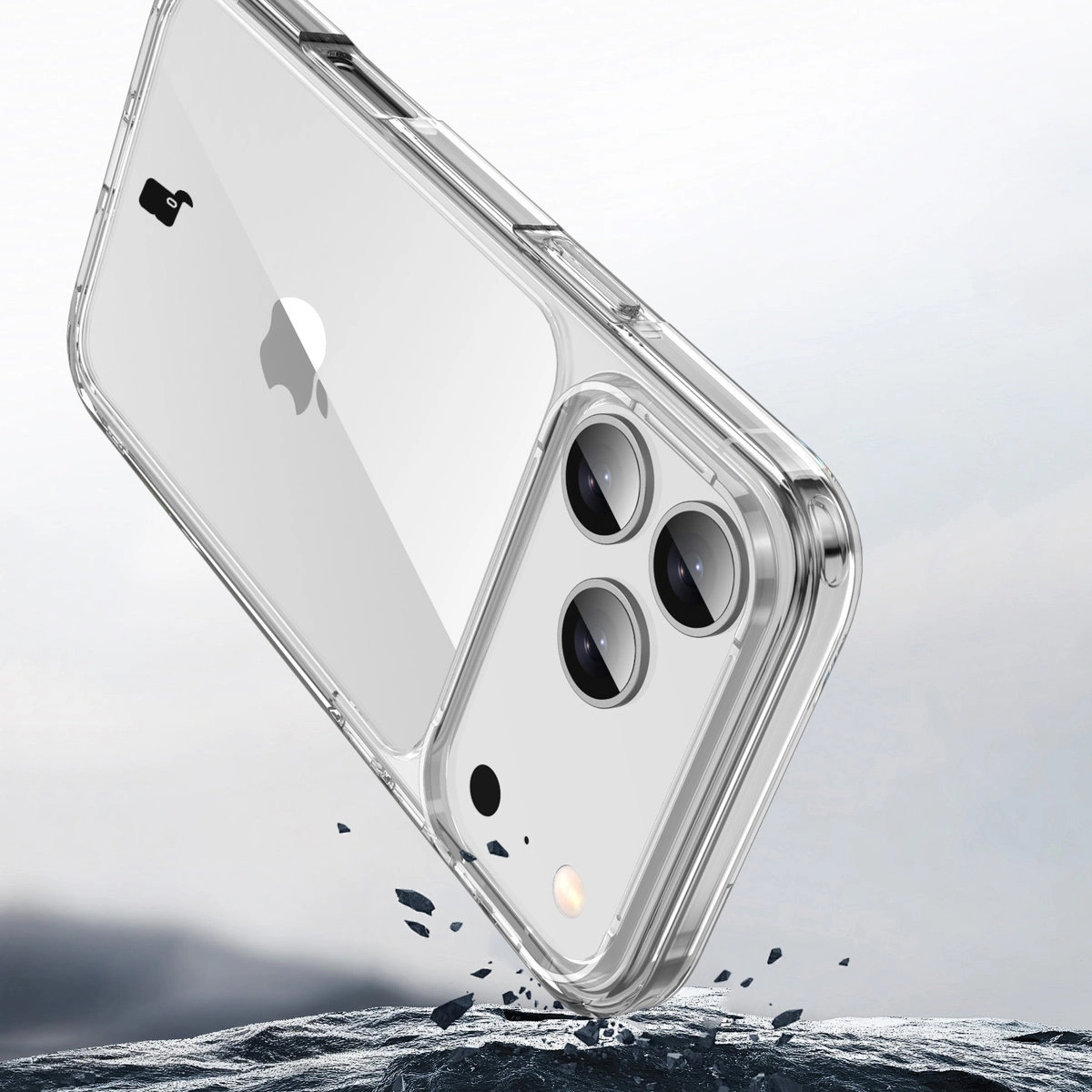 Wycięcie na aparat w etui Bizon Case Halo do Apple iPhone 17 Pro