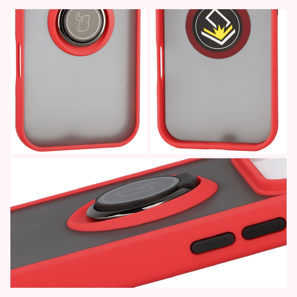 Właściwości Bizon Case Hybrid Ring do Apple iPhone 17 Pro: antypoślizgowa ramka i matowy design