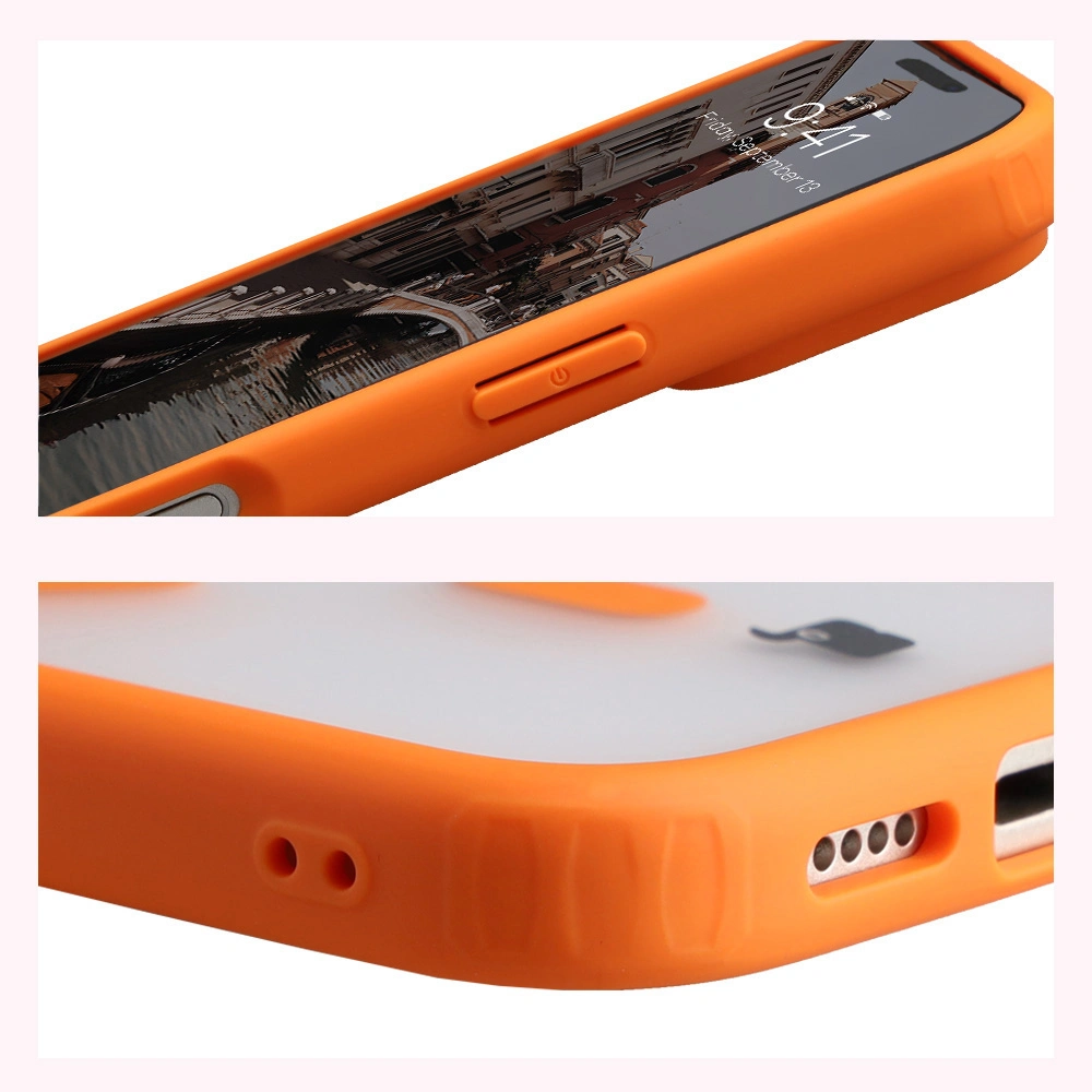 Wzmocnione narożniki i podwyższone ranty ekranu w etui Bizon Case MatteO do Apple iPhone 17 Pro