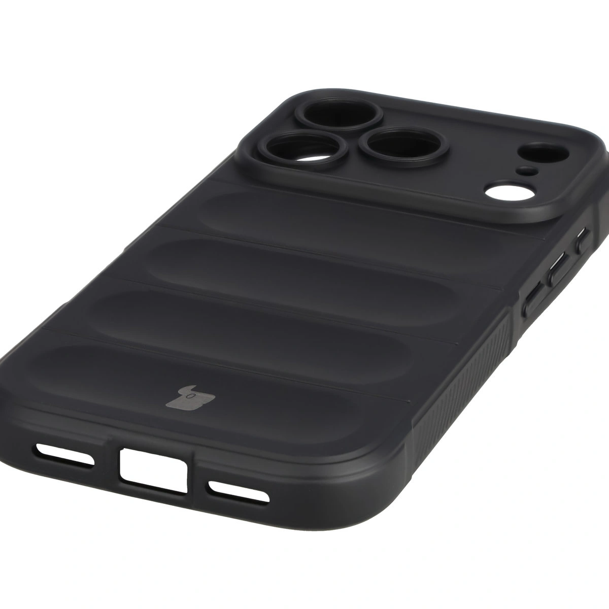 Precyzyjne wycięcia i kompatybilność z ładowaniem indukcyjnym w etui Bizon Case Tur do Apple iPhone 17 Pro