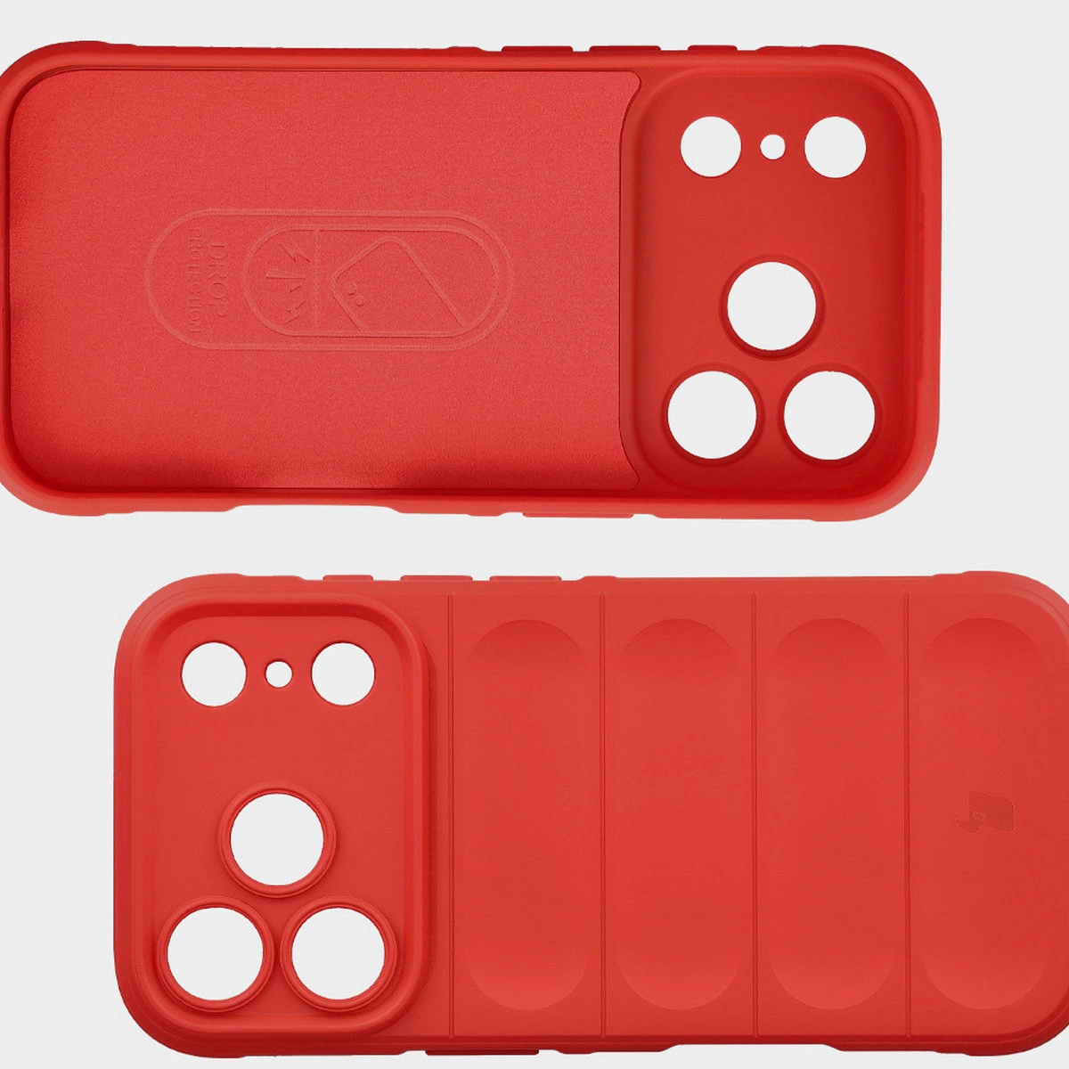 Wyściółka z mikrofibry, wyżłobienia na pleckach i wzmocnione narożniki w etui Bizon Case Tur do Apple iPhone 17 Pro